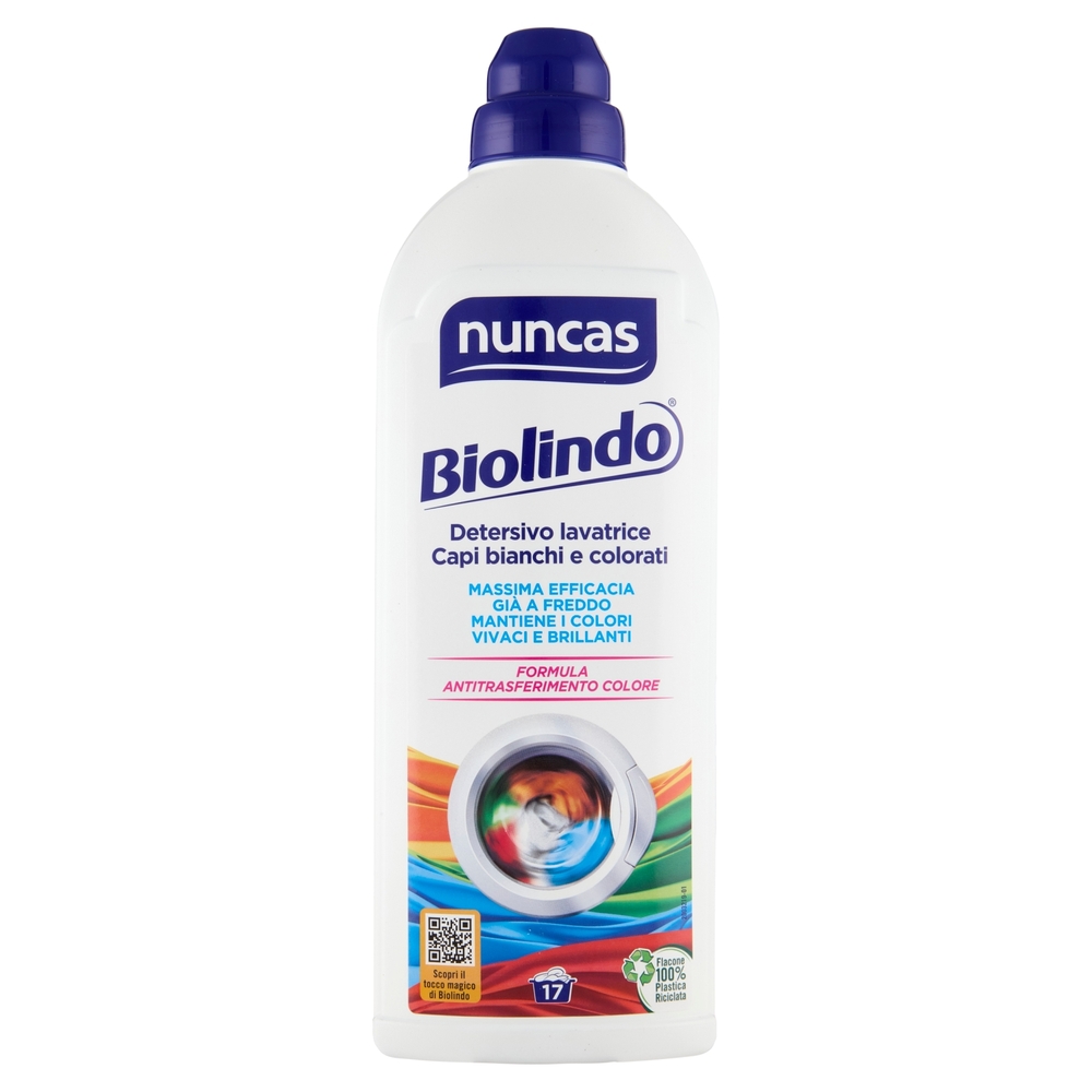 nuncas Biolindo Detersivo lavatrice Capi bianchi e colorati 1 l